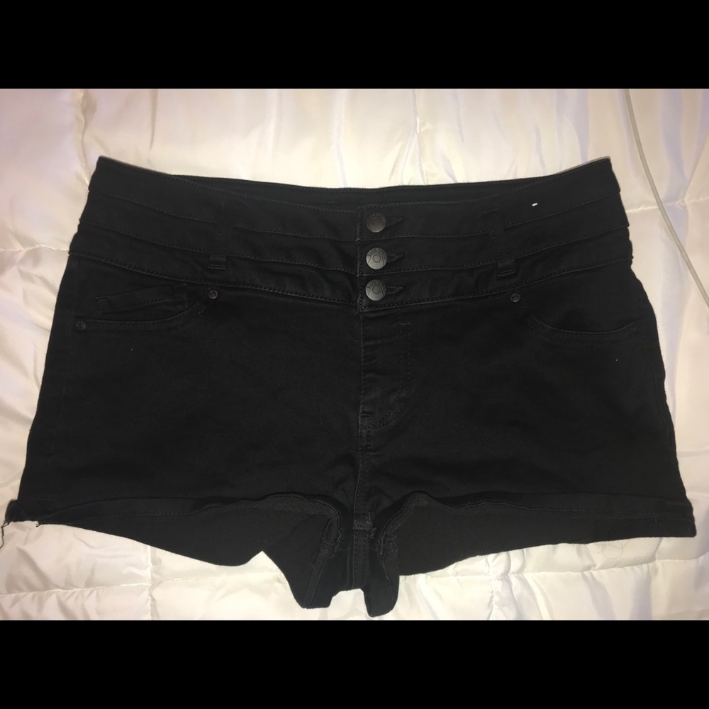 black shorts
